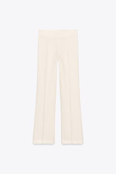 ZW COLLECTION LINEN TROUSERS - Ecru by Zara
