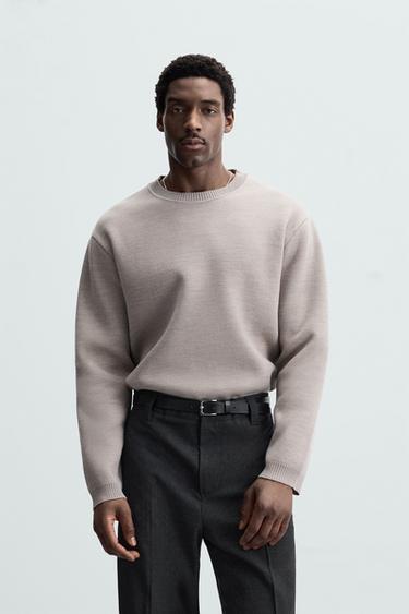 JERSEY ESTRUCTURA - Gris perla de Zara