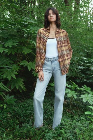 MID-RISE WIDE-LEG TRF JEANS - Light blue by Zara - Image 0