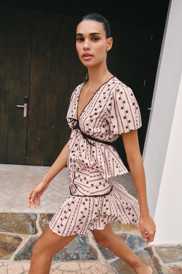 Zara EMBROIDERED SKORT - Pink