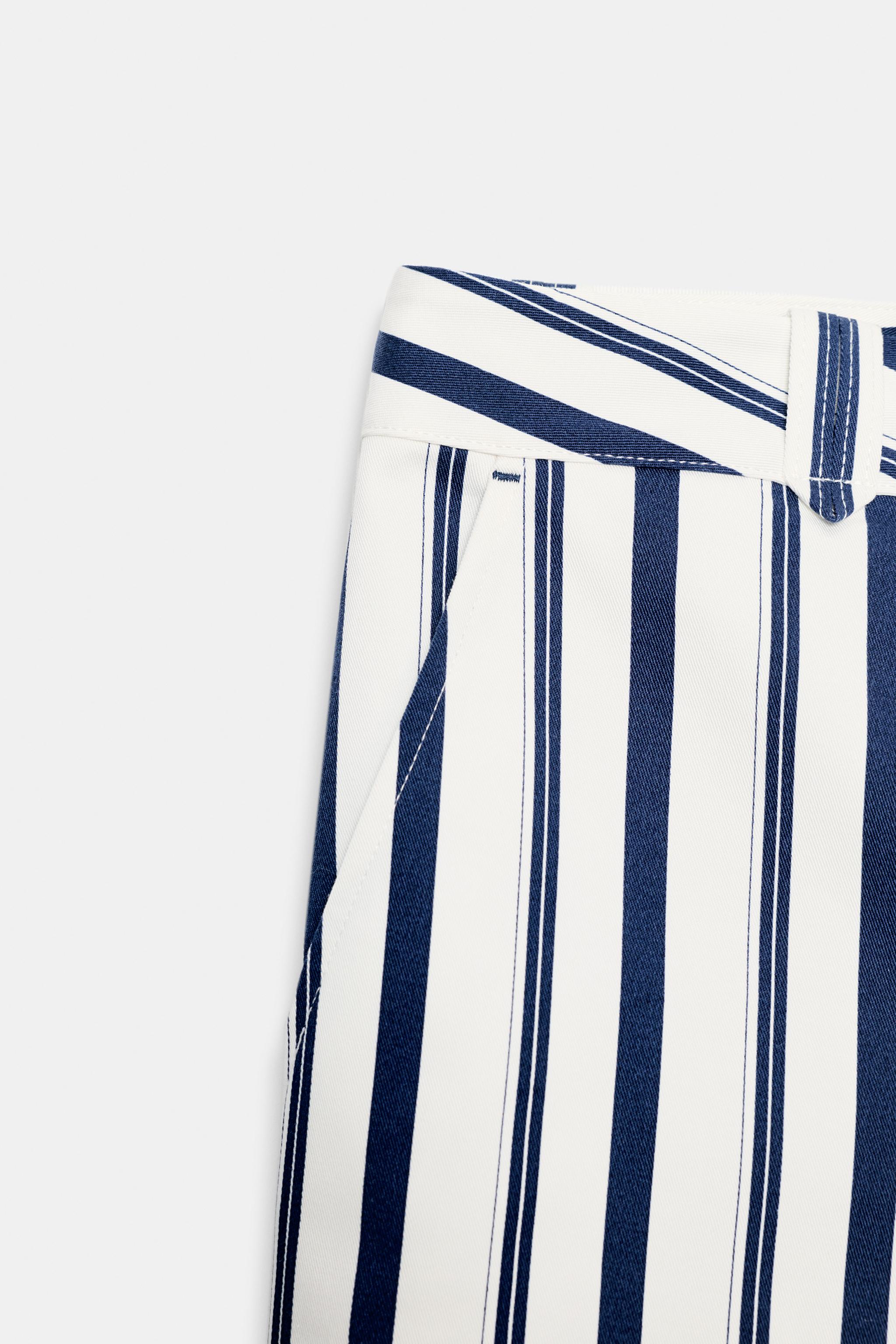STRIPED CHINO PANTS