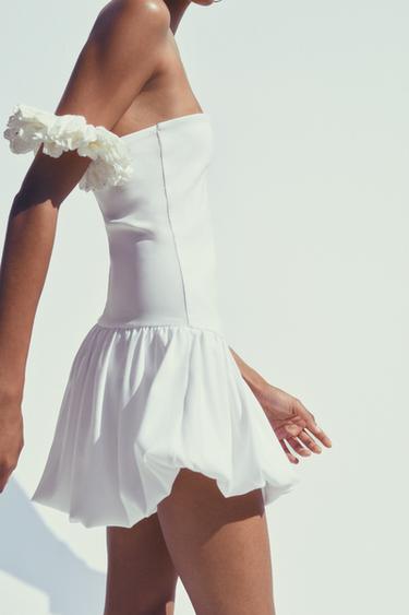 ROBE JUPE BALLON - Blanc de Zara - Image 3