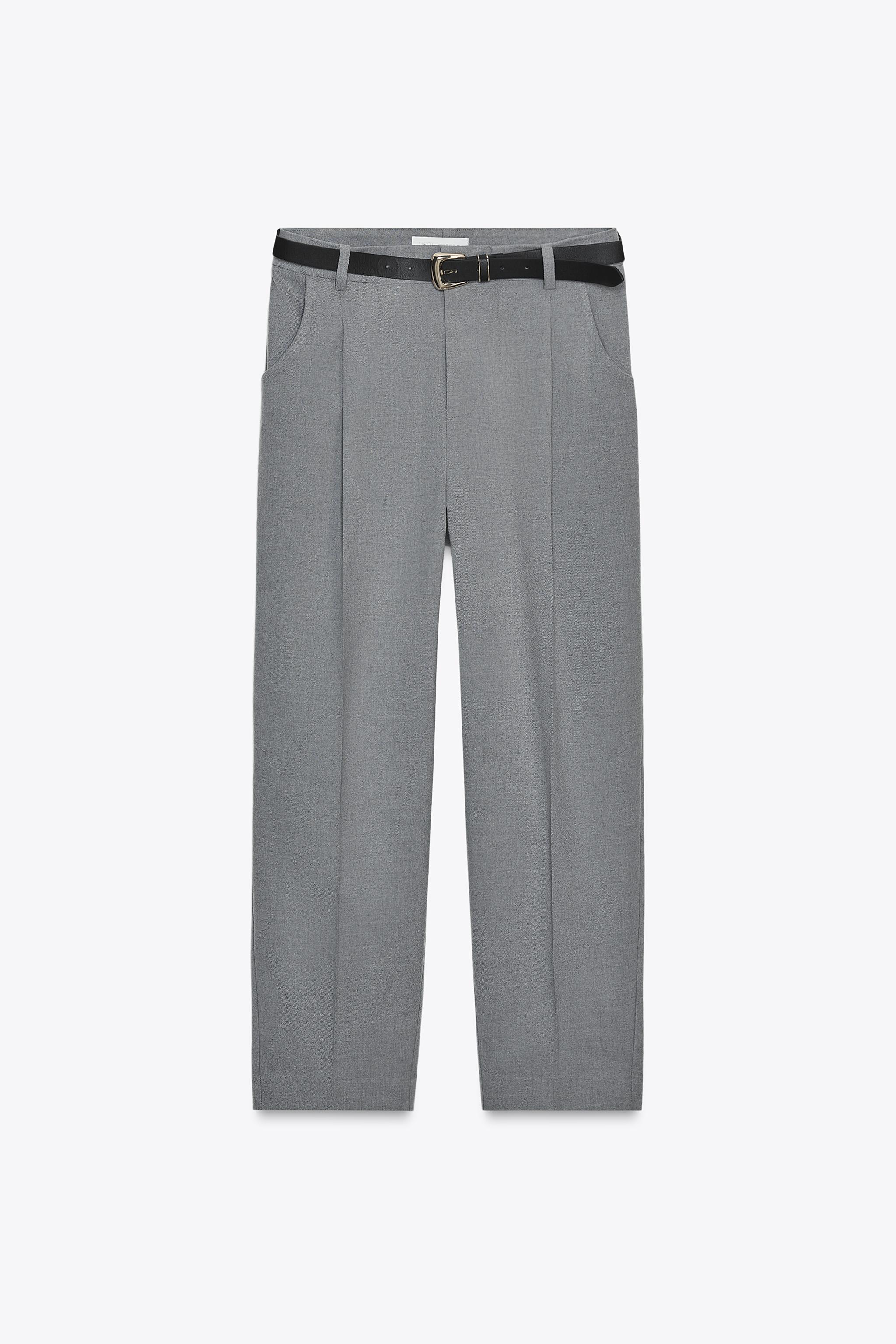 BELTED PANTS - Gray | ZARA United States