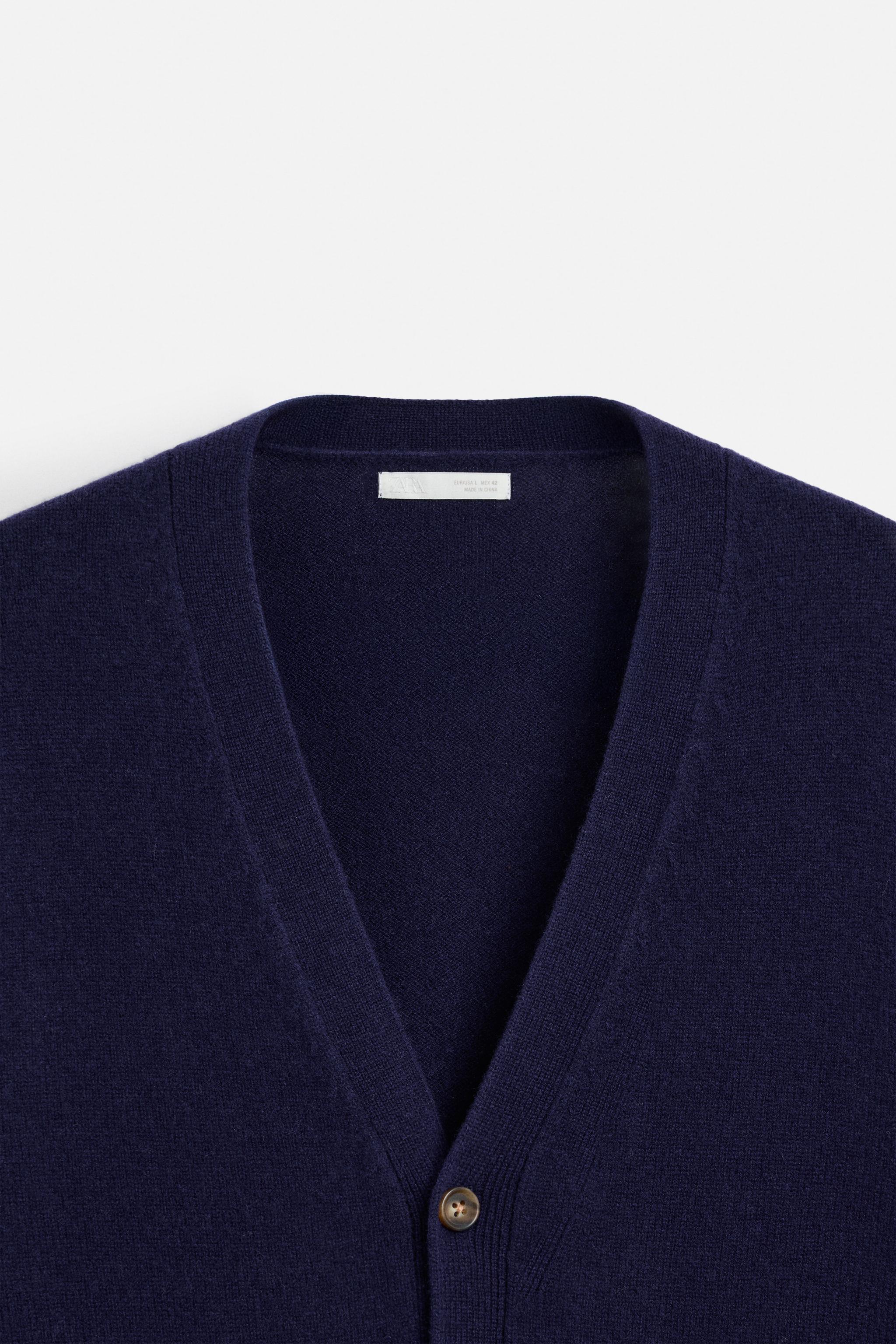 WOOL BLEND CARDIGAN - Blue | ZARA United States