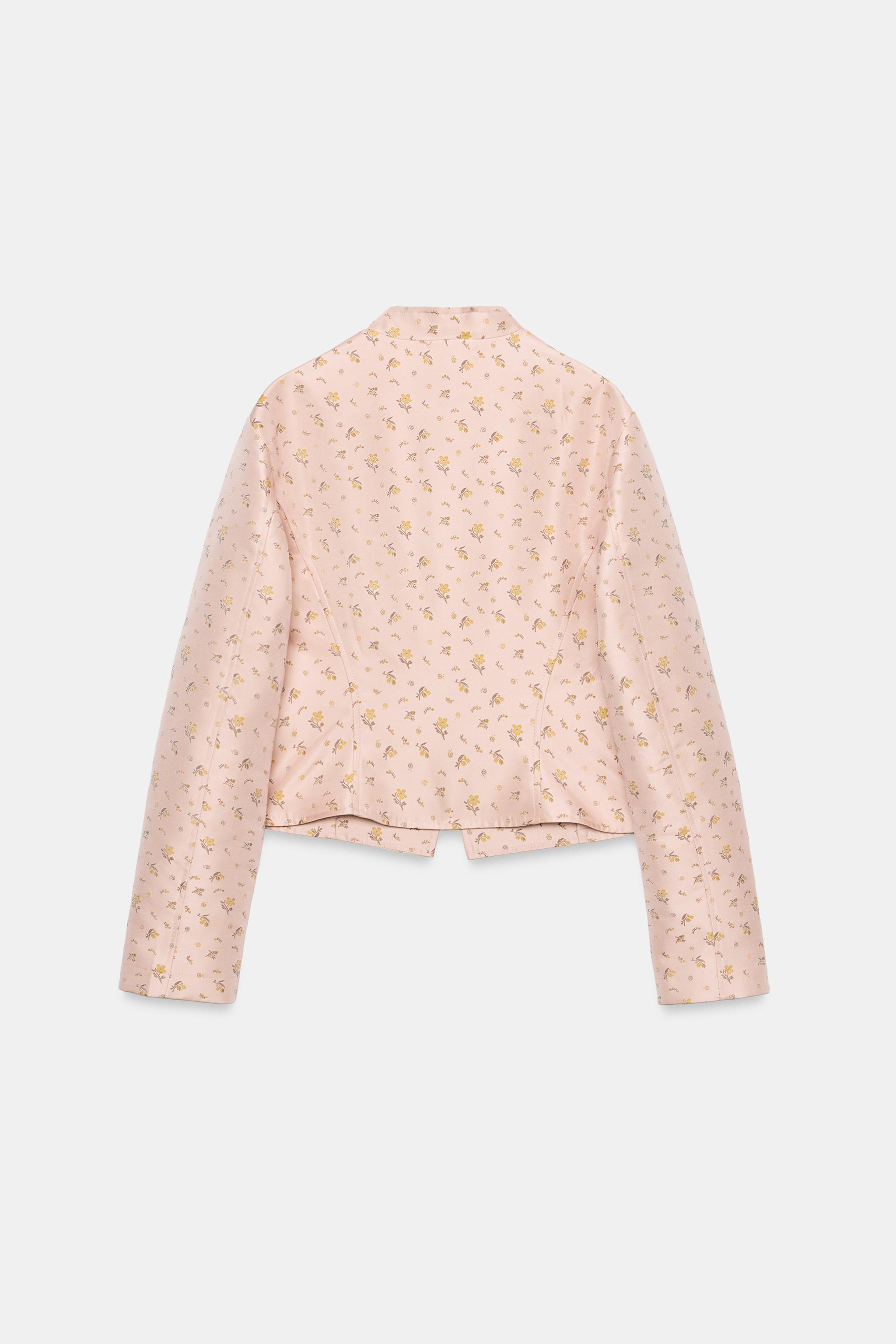 Женские пиджаки Zara FLORAL PRINT TAILORED BLAZER — фото 9