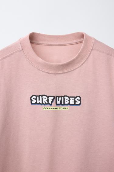 T-SHIRT IMPRIMÉ SURF - Rose de Zara - Image 2