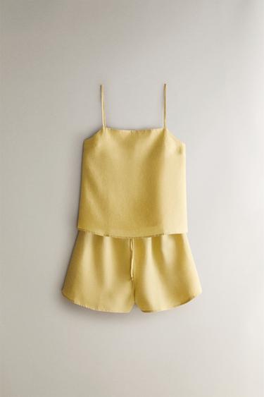 LINEN SHORTS - Yellow by Zara - Image 3
