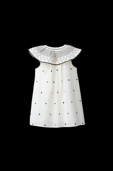 VESTIDO BORDADOS - Blanco roto de Zara