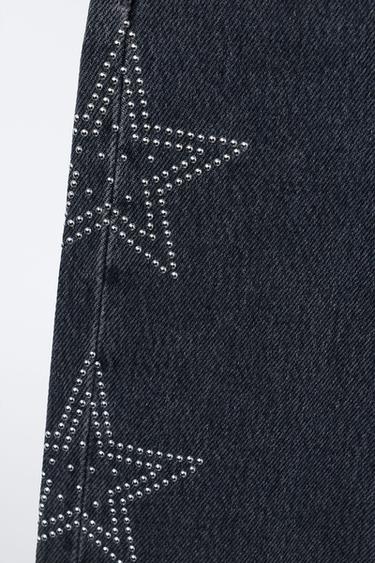JEAN LARGE ÉTOILES STRASS - Bleu de Zara - Image 2