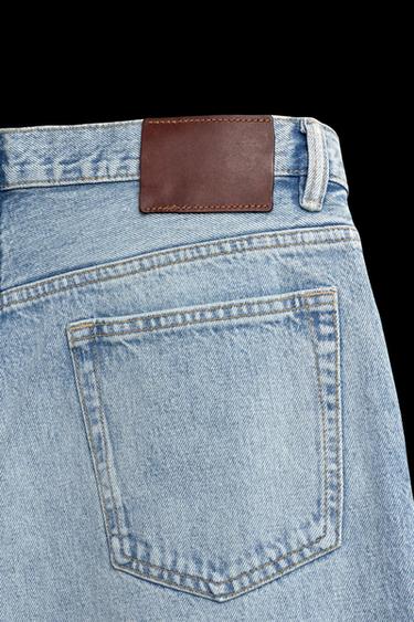 Zara STRAIGHT FIT JEANS - Mid-blue