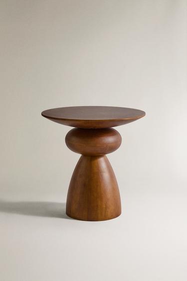 WOODEN SIDE TABLE — Brown 2