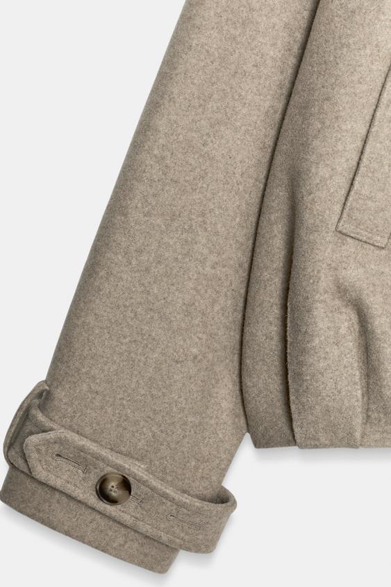 BOMBER JACKET WITH TAB DETAIL - Light beige by Zara - Image 7