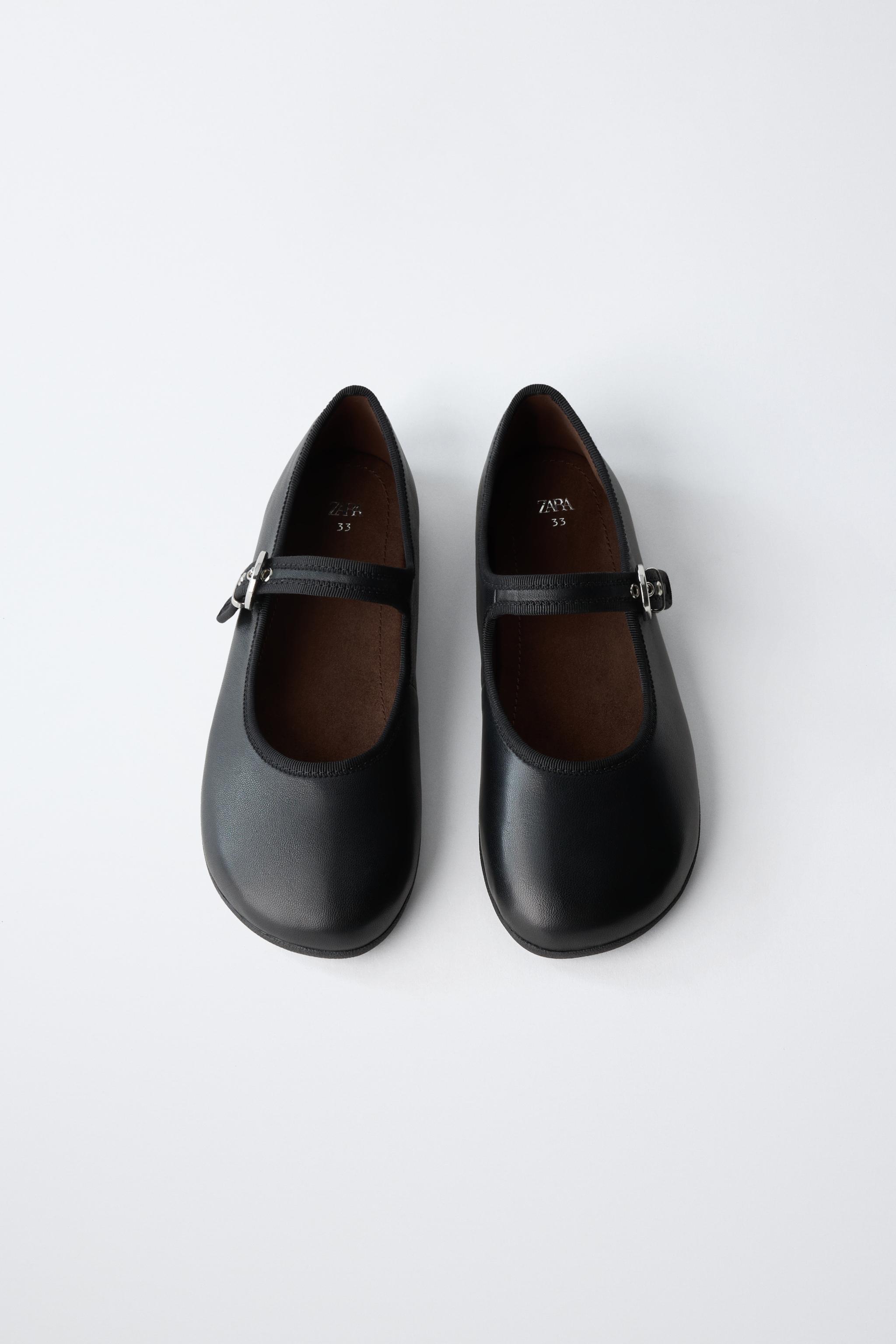 Обувь Zara LEATHER BAREFOOT BALLET FLATS — фото 9