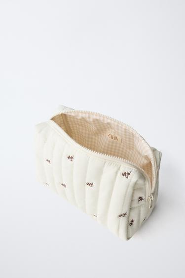 TROUSSE DE TOILETTE FLEURIE - Blanc écru de Zara - Image 3