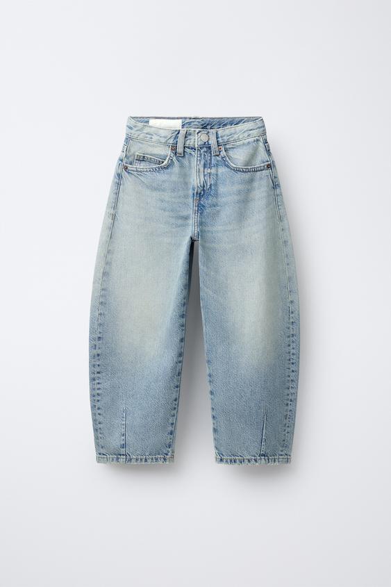 Zebra Print Barrel Jeans