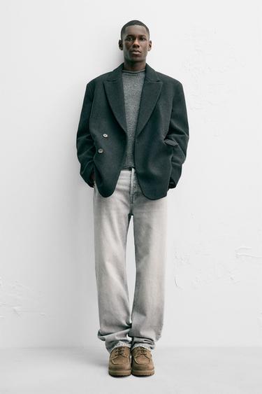 LEATHER DECK SHOES - Khaki Green by Zara