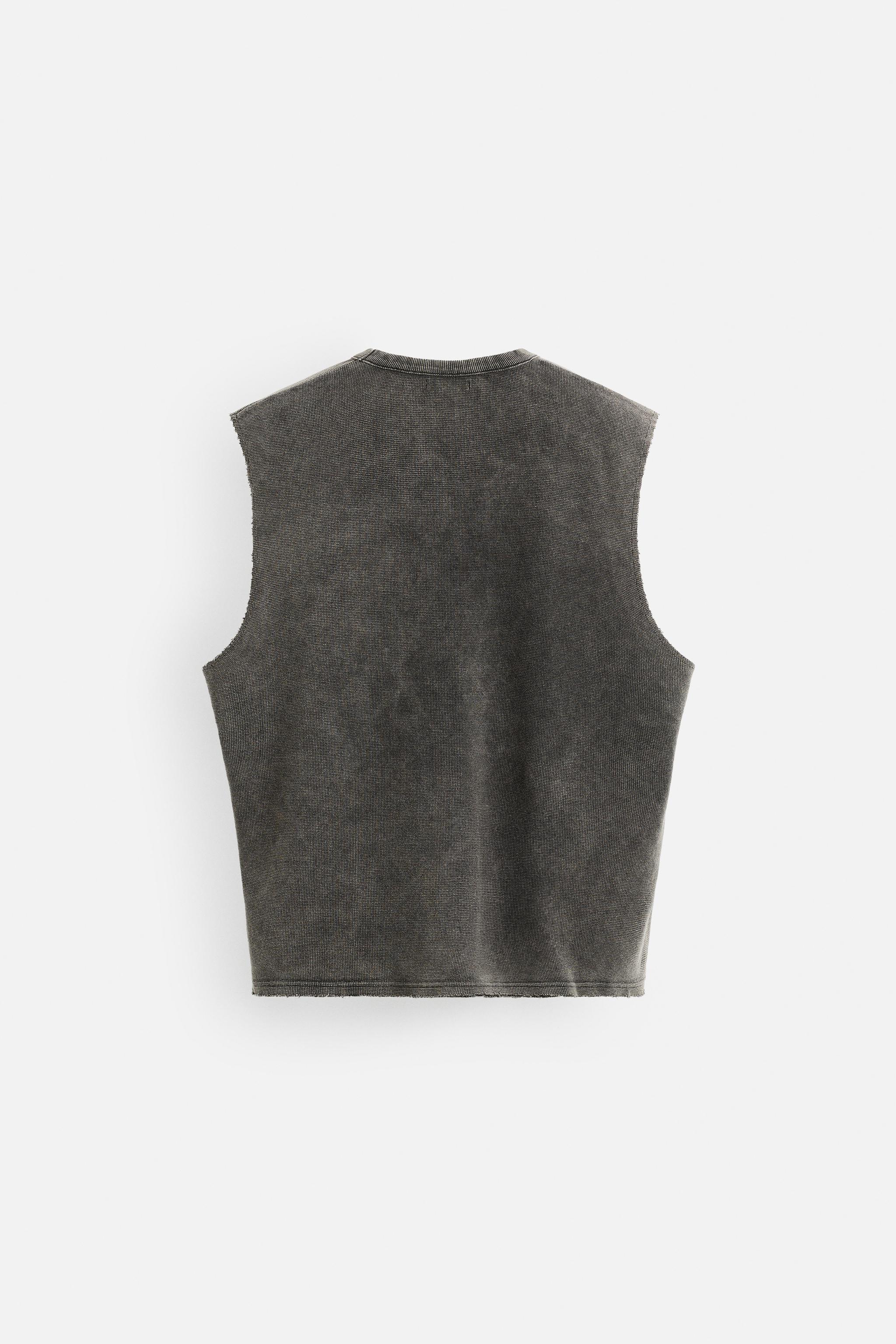 【ZARA】コントラストプリント ニットTシャツ 4090/404/800 コントラストプリント ニットTシャツ - エクリュ | ZARA Japan