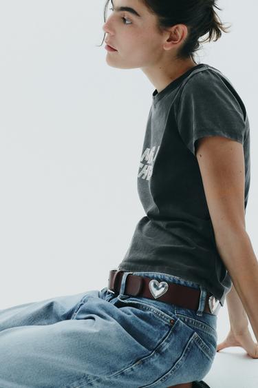 LEATHER HEART STUD BELT - Brown by Zara - Image 3