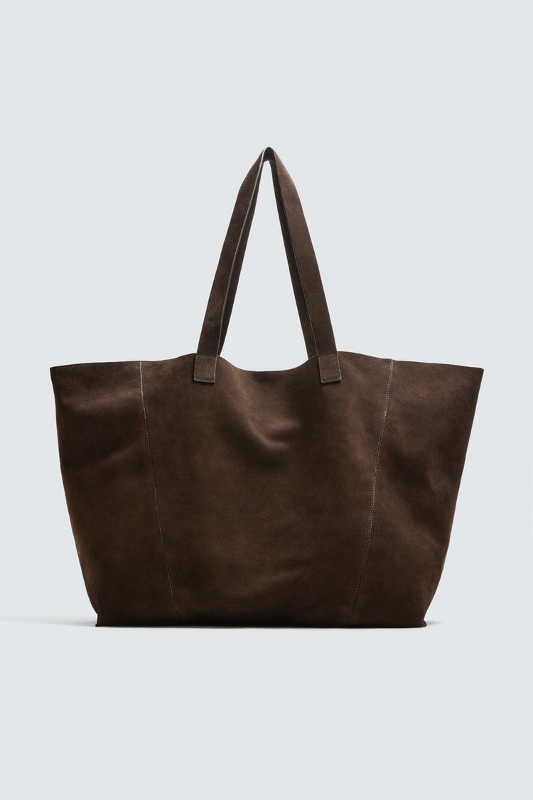 ZARA LEATHER TOTE BAG