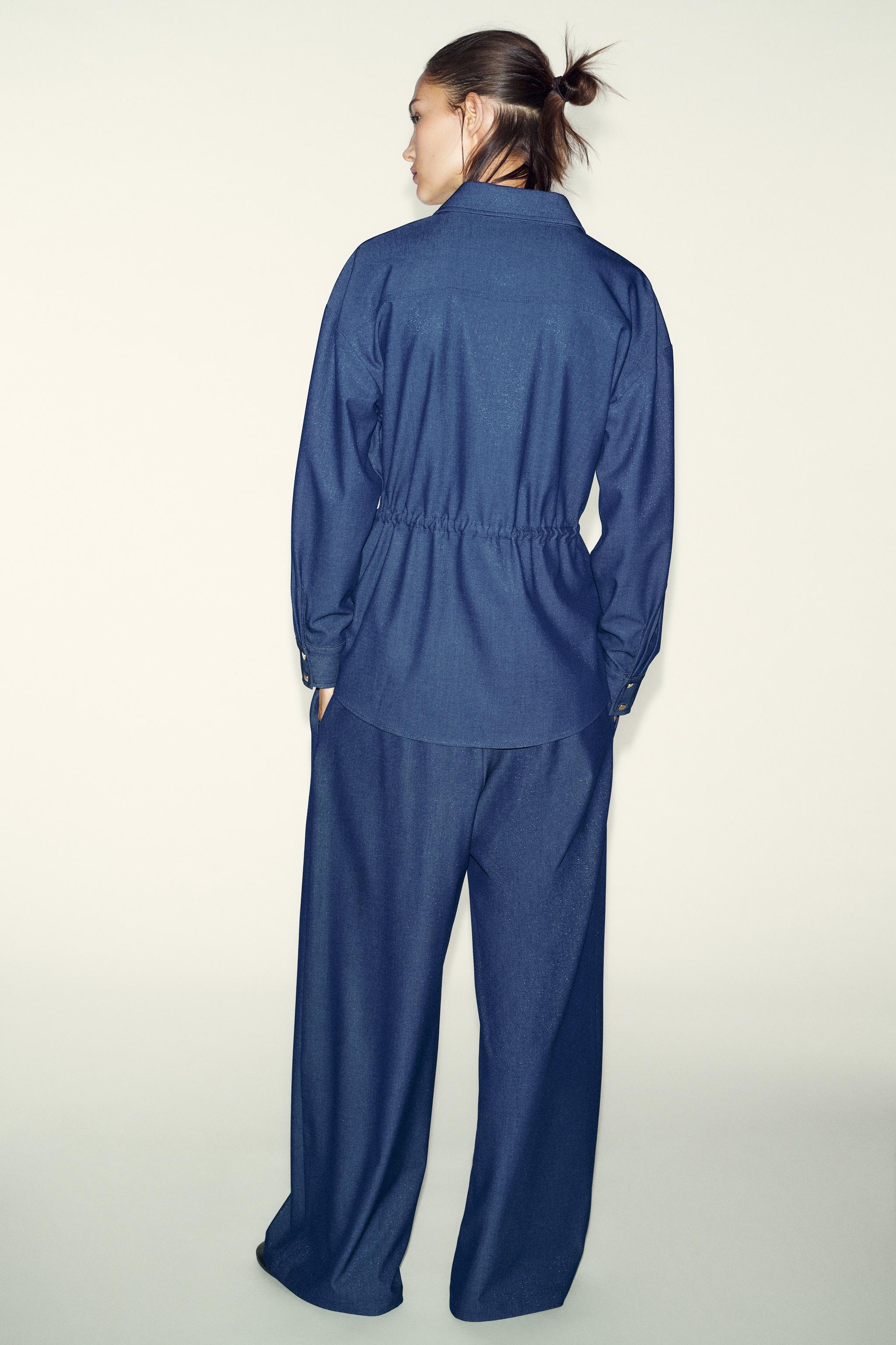 WIDE LEG PLEATED PANTS