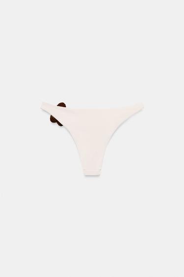 BRAGUITA BIKINI FLOR CROCHET - Crudo de Zara