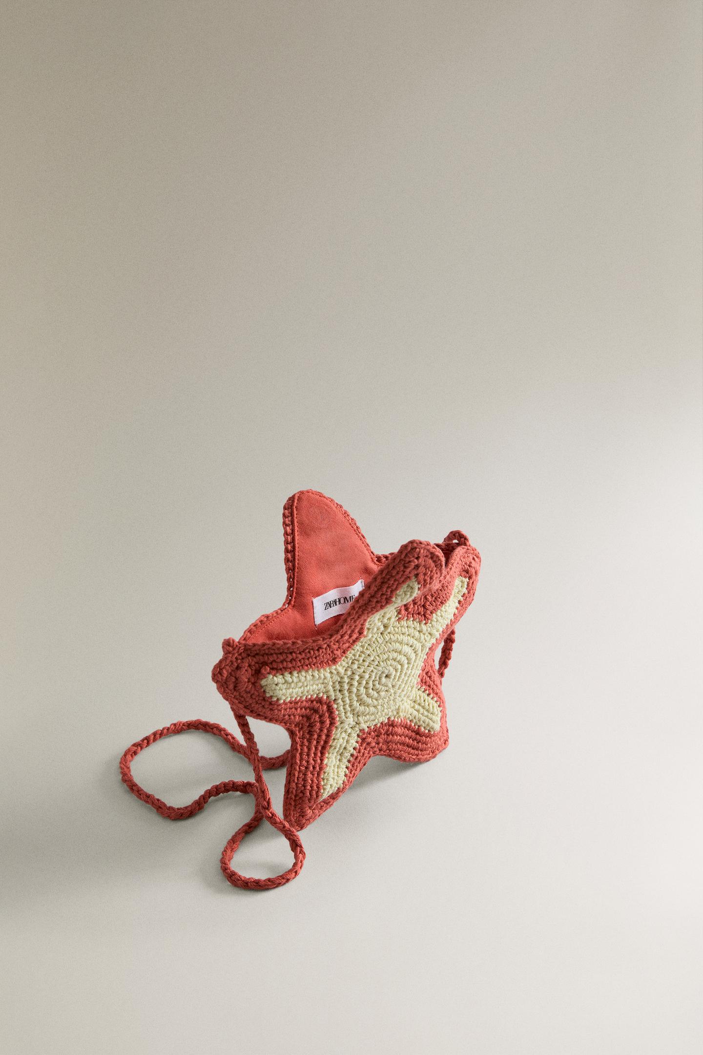 Детская сумка Zara Knitted Star, цвет: Красный — фото 4