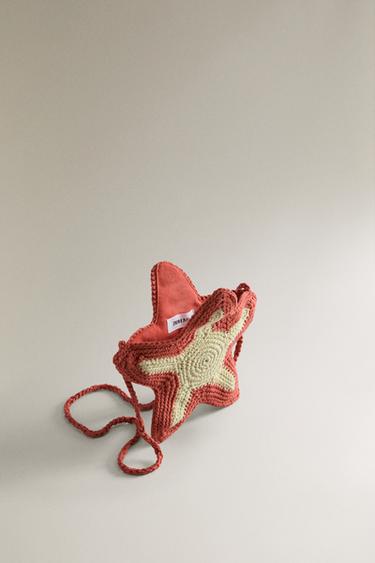 KNIT STAR CROSSBODY BAG - Red by Zara - Image 3