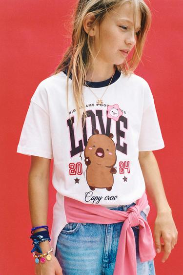 CAPYFUN © VARSITY PRINT T-SHIRT - White by Zara