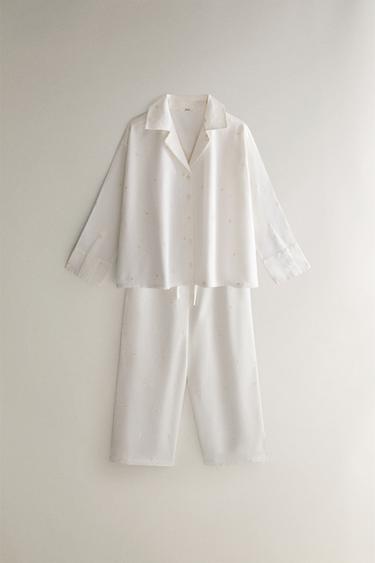 CHEMISE FLORALE MARGUERITES - Blanc cassé de Zara - Image 3