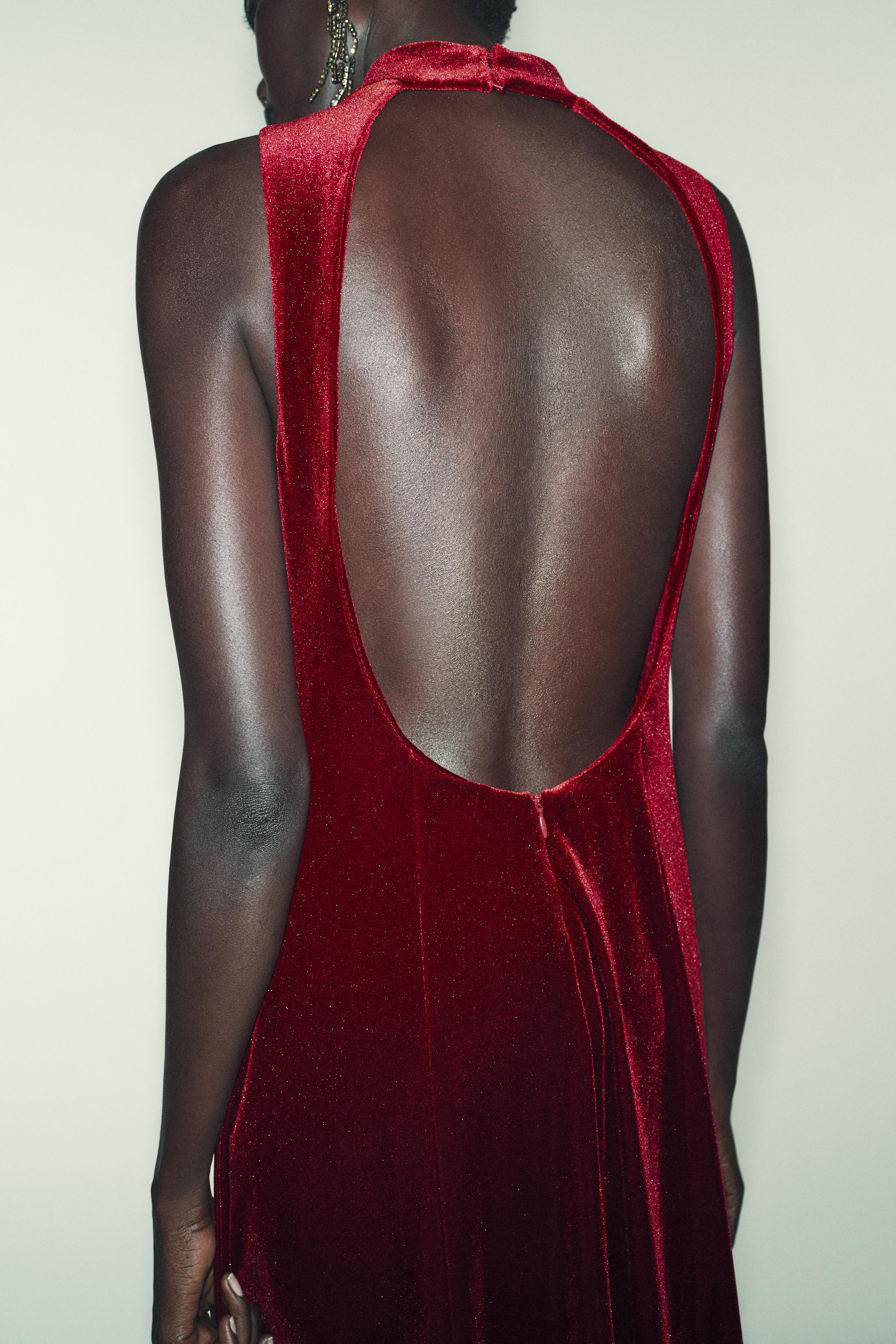 ROBE MI-LONGUE EN VELOURS