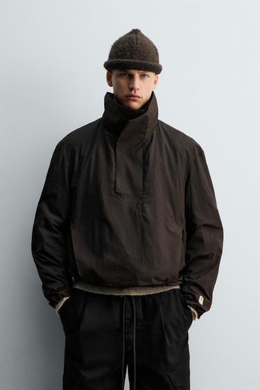 TECHNICAL POUCH POCKET WINDBREAKER X SR_A - Chocolate by Zara