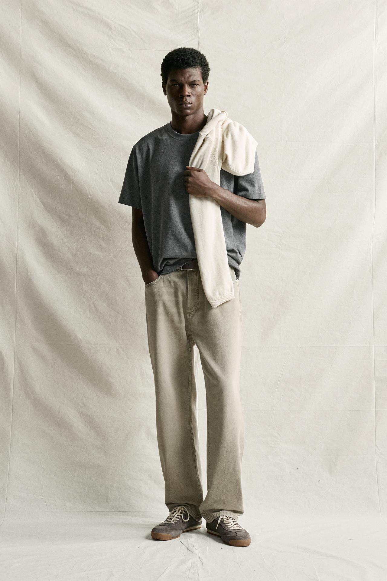 SHORT SLEEVE HEAVYWEIGHT T-SHIRT — Gray marl