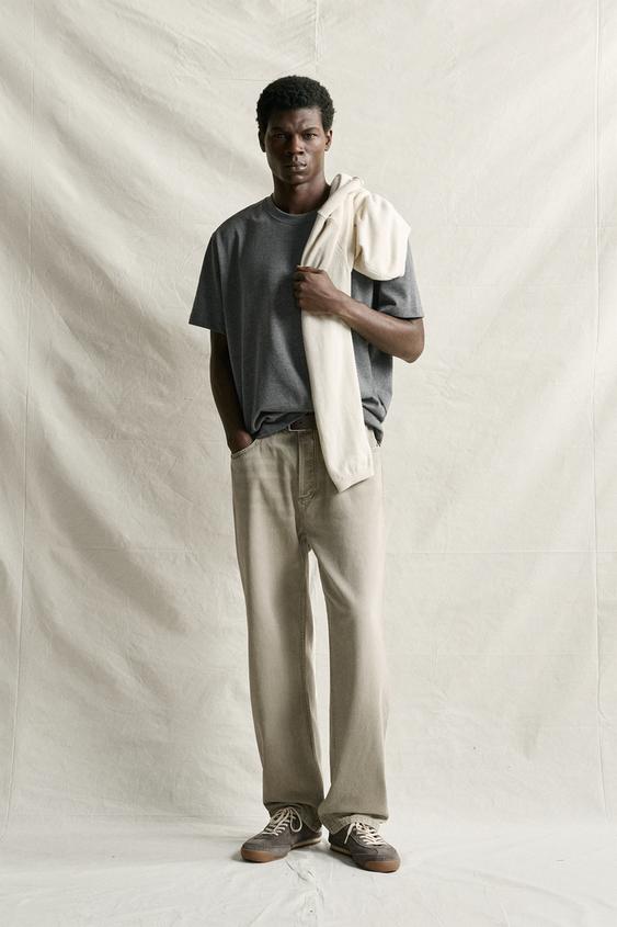 ORIGINS HEAVYWEIGHT SHORT SLEEVE T-SHIRT - Grey marl by Zara - Image 0