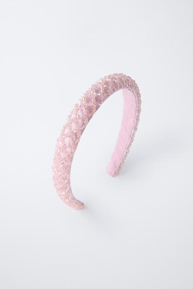 SERRE-TÊTE SATINÉ FANTAISIE - Rose de Zara - Image 3