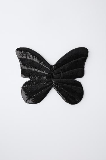SEQUINNED BUTTERFLY FANCY DRESS WINGS - Black by Zara - Image 0