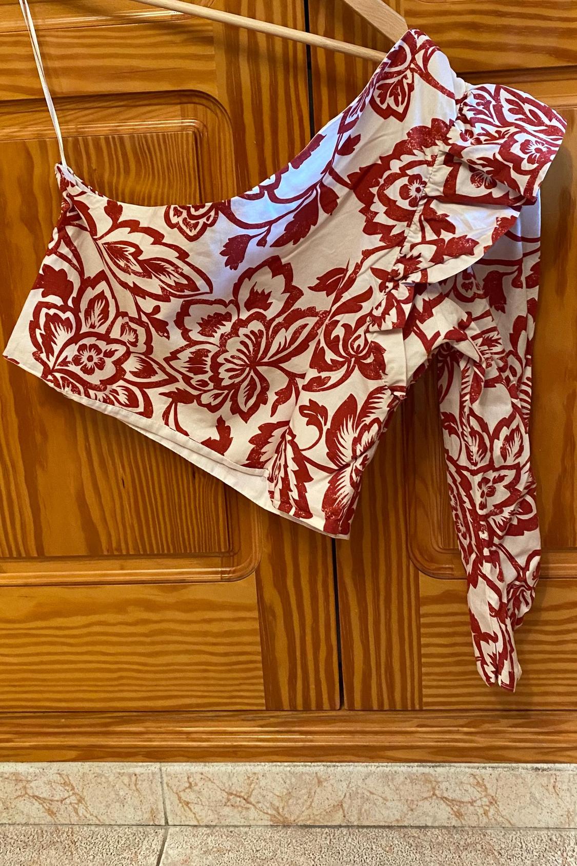 PRINTED POPLIN TOP - Image 3