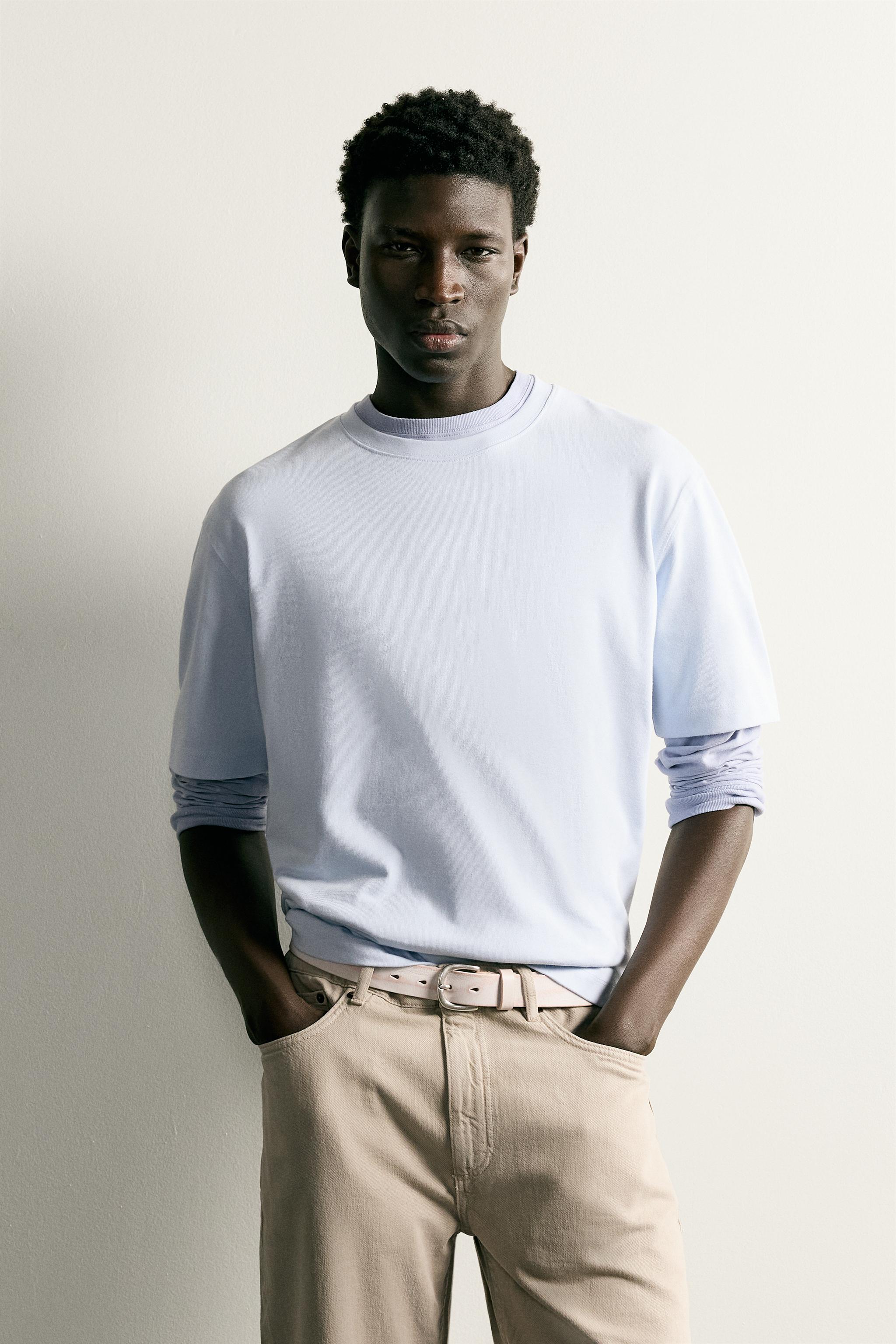 SHORT SLEEVE HEAVYWEIGHT T-SHIRT — Light sky blue
