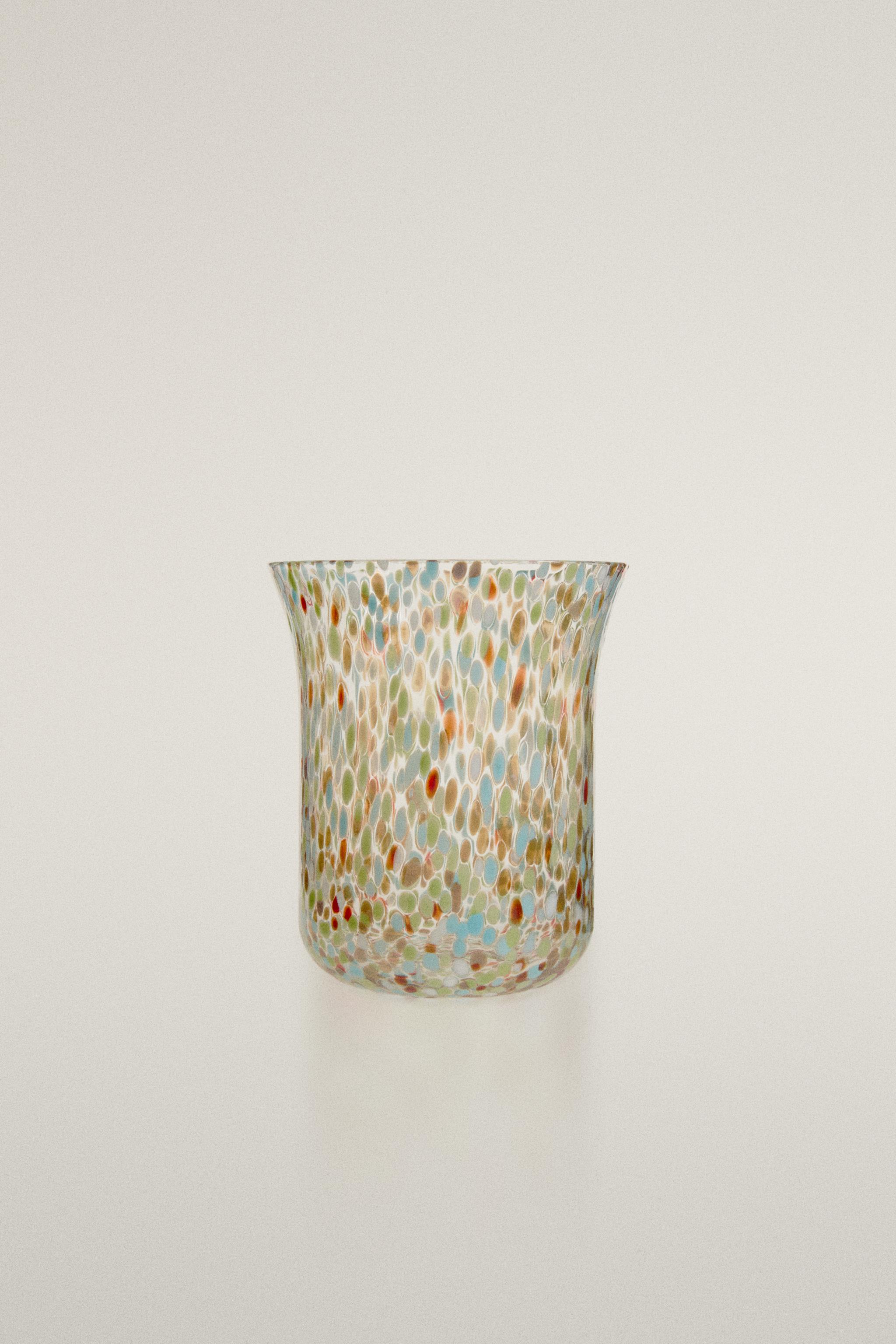 MULTICOLORED GLASS TUMBLER
