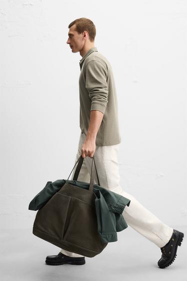TEXTURED RIBBED POLO SHIRT - Light green by Zara - Image 5