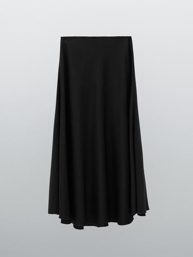 Zara Flowing flounce skirt - STUDIO - Black