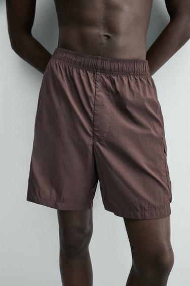 MAILLOT DE BAIN LONG CARGO - Marron foncé de Zara - Image 5