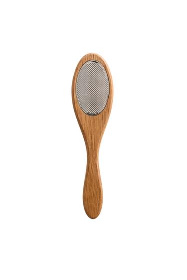 Zara FOOT SCRUB WITH A WOODEN HANDLE - Light beige