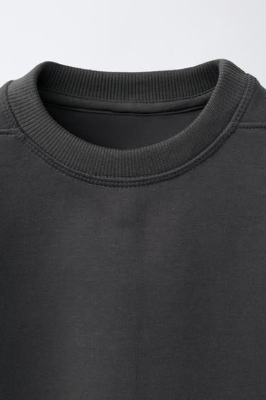 PLAIN INTERLOCK SWEATSHIRT - Dark anthracite by Zara - Image 2