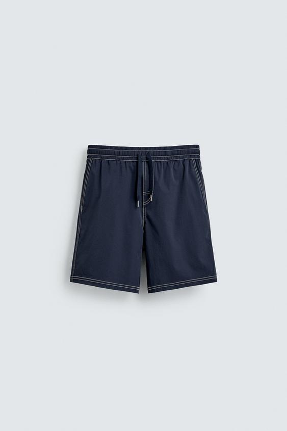 LONG SWIMSUIT WITH CONTRAST STITCHING from Zara - $39.90