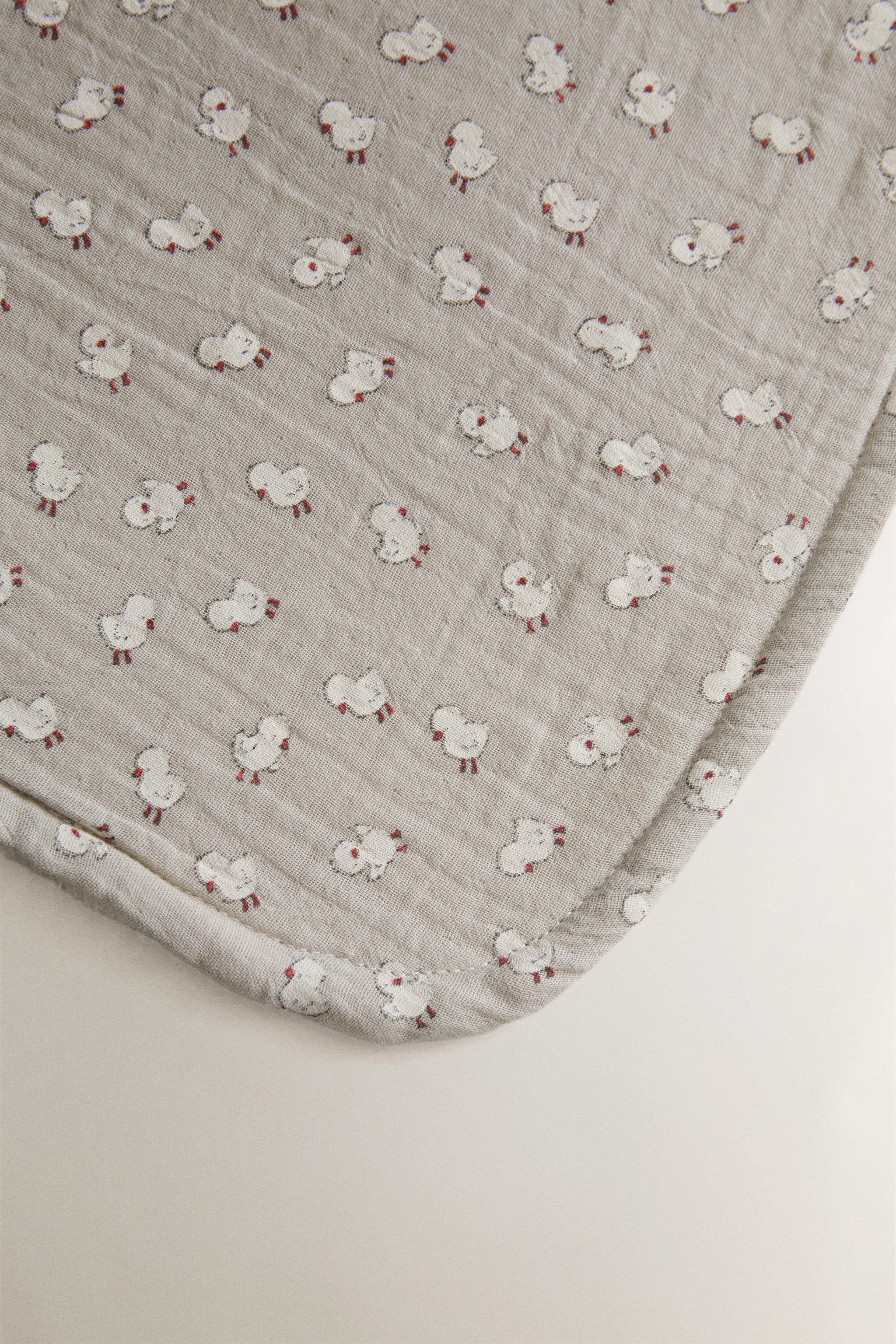 BABY CHICKS COTTON BLANKET — Gray