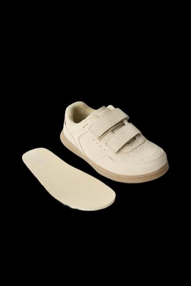 Zara STRAPPY LEATHER BAREFOOT SNEAKERS - Sandy Brown