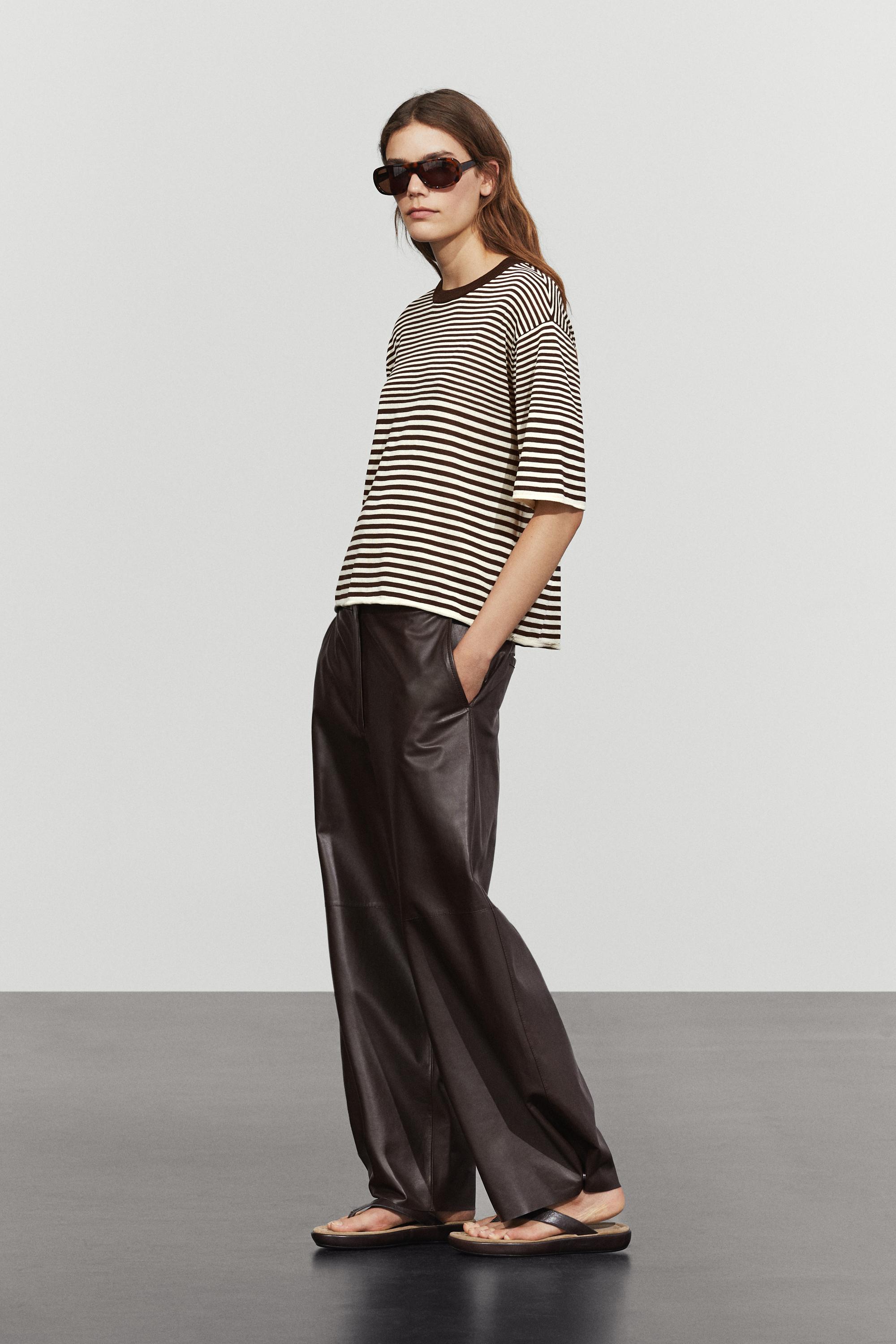 100% cotton short sleeve striped T-shirt
