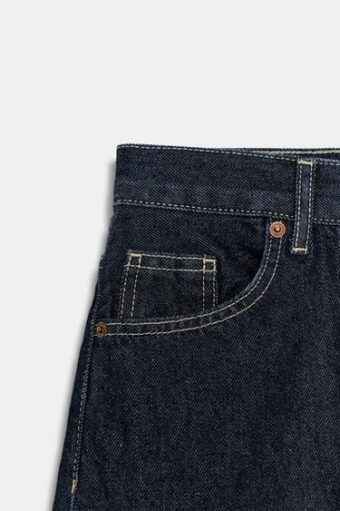 TRF EXTRA WIDE-LEG HIGH-WAIST JEANS - Dark indigo by Zara