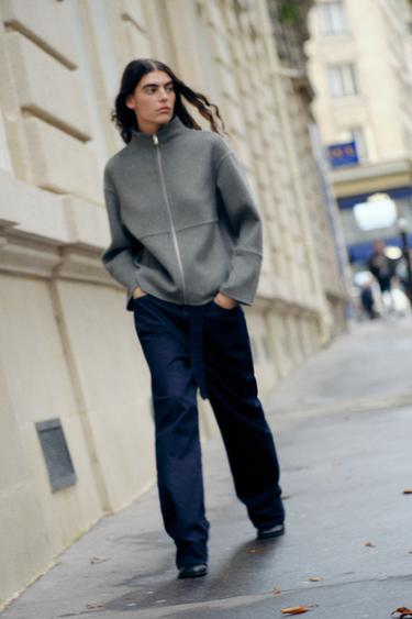 Zara WOOL BLEND JACKET ZW COLLECTION - Gray marl