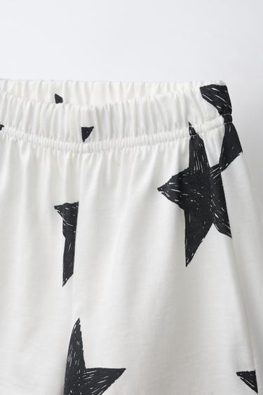 ENSEMBLE JOGGING T-SHIRT ET BERMUDA ÉTOILES - Écru de Zara - Image 3